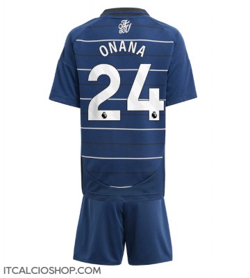 Aston Villa Amadou Onana #24 Terza Maglia Bambino 2024-25 Manica Corta (+ Pantaloni corti)
